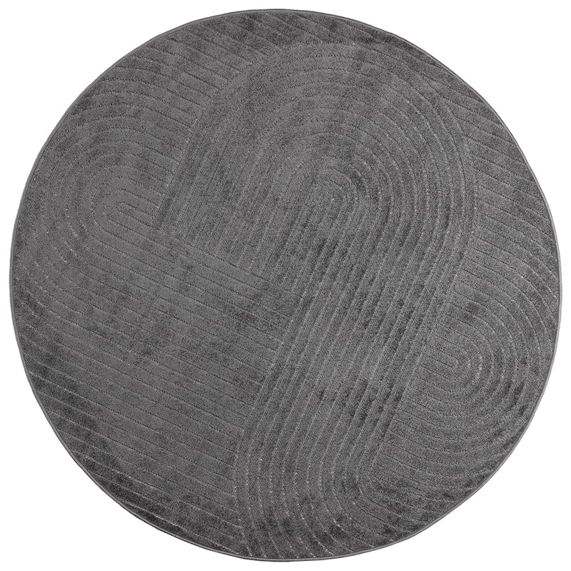 Chargez l'image dans la visionneuse de la galerie, Vidaxl vloerkleden rond huarte antraciet ø 160 cm polyester