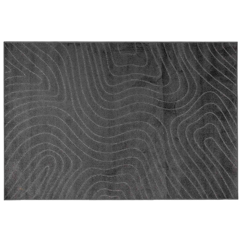 ギャラリービューアに画像をロードする, Vidaxl vloerkleden rechthoekig huarte antraciet 200 x 140 cm polyester