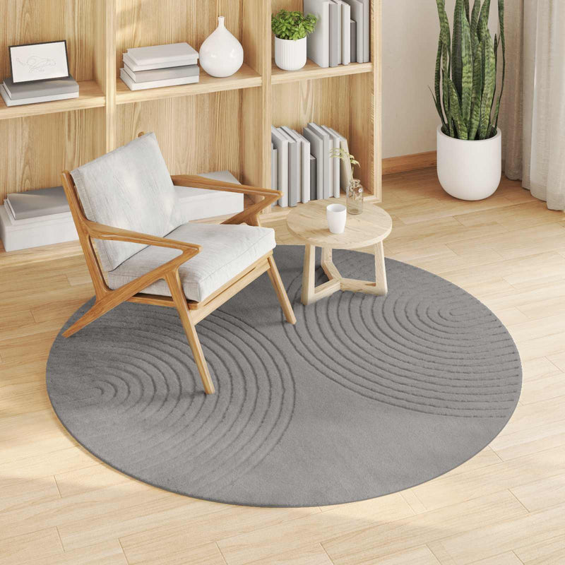 Chargez l'image dans la visionneuse de la galerie, Vidaxl vloerkleden rond huarte grijs ø 200 cm polyester