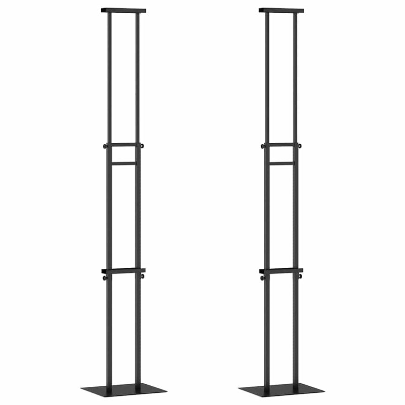 Afbeelding laden in galerijviewer, Vidaxl beurs displays 2 pcs zwart 30 x 23,5 x 210 cm staal