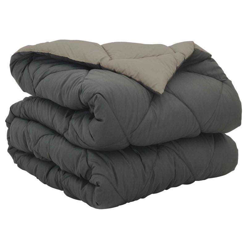ギャラリービューアに画像をロードする, Vidaxl vol jaar dekbed lichtgrijs en antraciet 220 x 155 cm microfiber