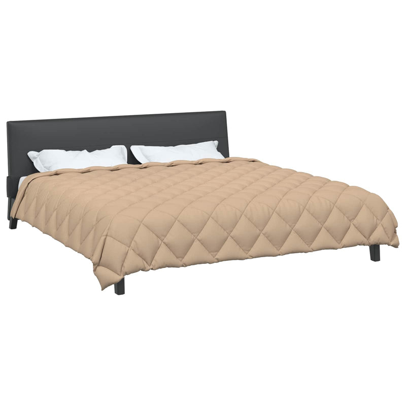 Afbeelding laden in galerijviewer, Vidaxl winter dekbed taupe 220 x 200 cm microfiber