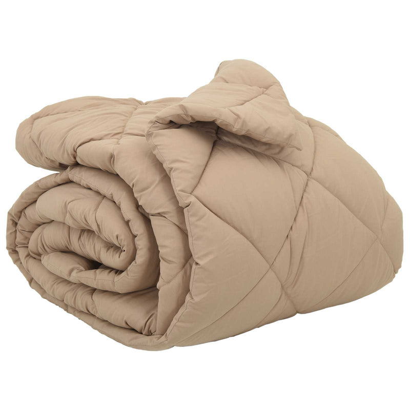 Afbeelding laden in galerijviewer, Vidaxl winter dekbed taupe 240 x 260 cm microfiber