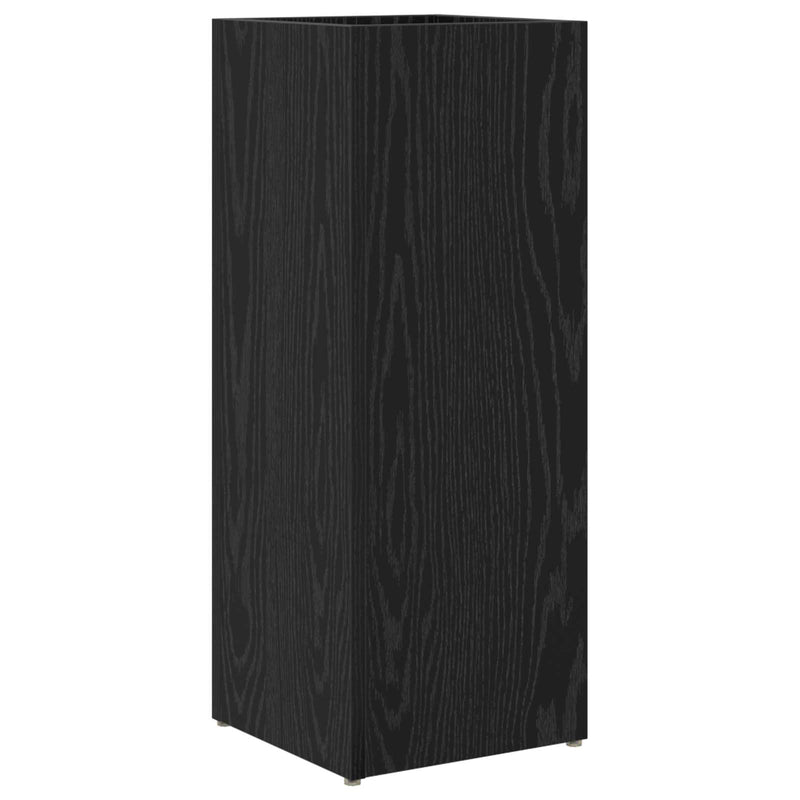 Afbeelding laden in galerijviewer, Vidaxl paraplu standaard zwart eiken 25 x 24,5 x 64 cm bewerkt hout