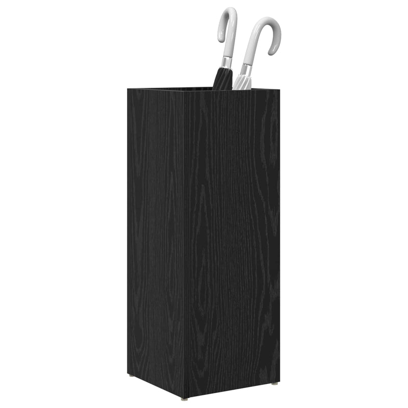 Afbeelding laden in galerijviewer, Vidaxl paraplu standaard zwart eiken 25 x 24,5 x 64 cm bewerkt hout