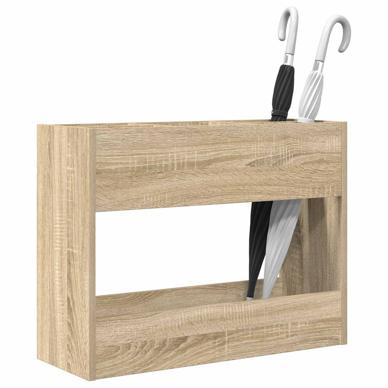Afbeelding laden in galerijviewer, Vidaxl paraplu standaard sonoma eiken 65 x 24 x 50 cm bewerkt hout