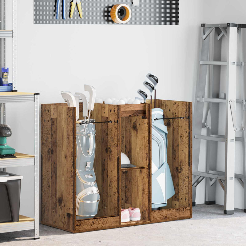 Afbeelding laden in galerijviewer, Vidaxl golfkast effen oudhout 102 x 45 x 85,5 cm