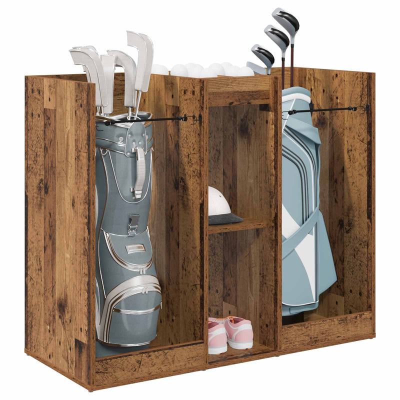 Afbeelding laden in galerijviewer, Vidaxl golfkast effen oudhout 102 x 45 x 85,5 cm