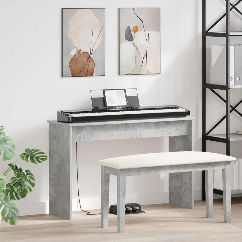 Chargez l'image dans la visionneuse de la galerie, Vidaxl keyboardstand beton grijs 100 x 32 x 64 cm bewerkt hout