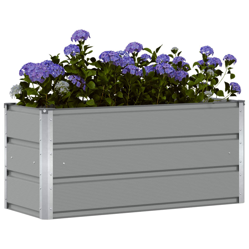 ギャラリービューアに画像をロードする, Vidaxl plantenbak lichtgrijs 100 x 40 x 45 cm staal