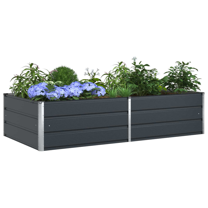 ギャラリービューアに画像をロードする, Vidaxl plantenbak antraciet 195 x 100 x 45 cm gegalvaniseerd staal