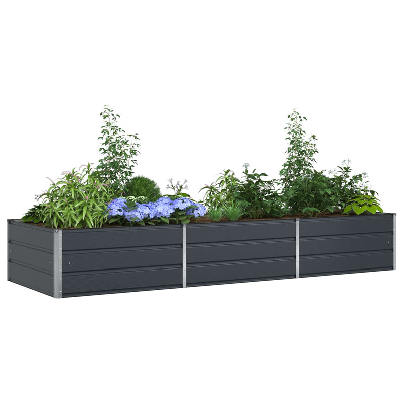 ギャラリービューアに画像をロードする, Vidaxl plantenbak antraciet 195 x 100 x 45 cm gegalvaniseerd staal