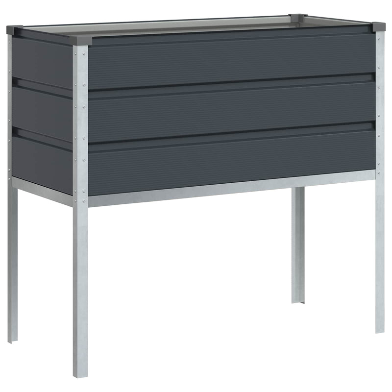 Afbeelding laden in galerijviewer, Vidaxl plantenbak antraciet 100 x 45 x 90 cm gegalvaniseerd staal