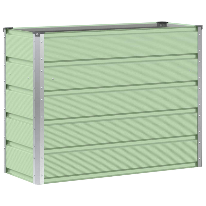 Afbeelding laden in galerijviewer, Vidaxl plantenbak groen 100 x 40 x 75 cm staal