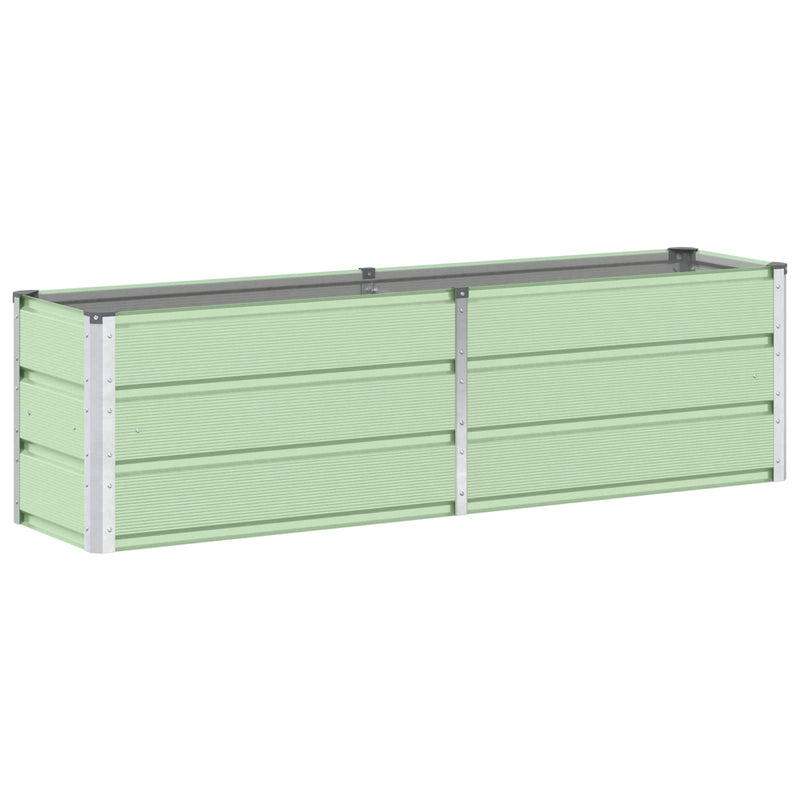 Afbeelding laden in galerijviewer, Vidaxl plantenbak groen 160 x 40 x 45 cm staal