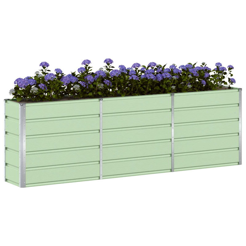 Afbeelding laden in galerijviewer, Vidaxl plantenbak groen 160 x 40 x 75 cm staal