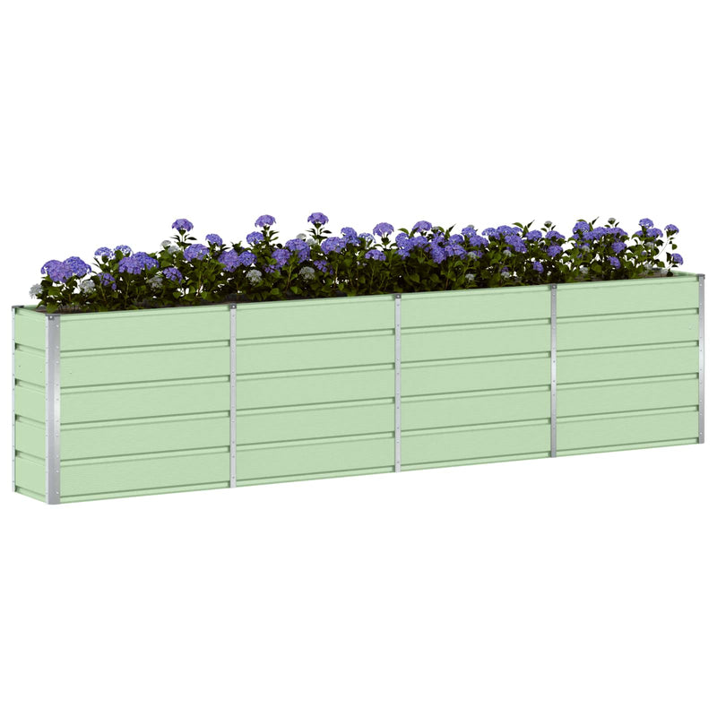 Afbeelding laden in galerijviewer, Vidaxl plantenbak groen 160 x 40 x 75 cm staal