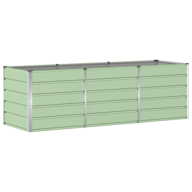 Afbeelding laden in galerijviewer, Vidaxl plantenbak groen 240 x 80 x 75 cm staal