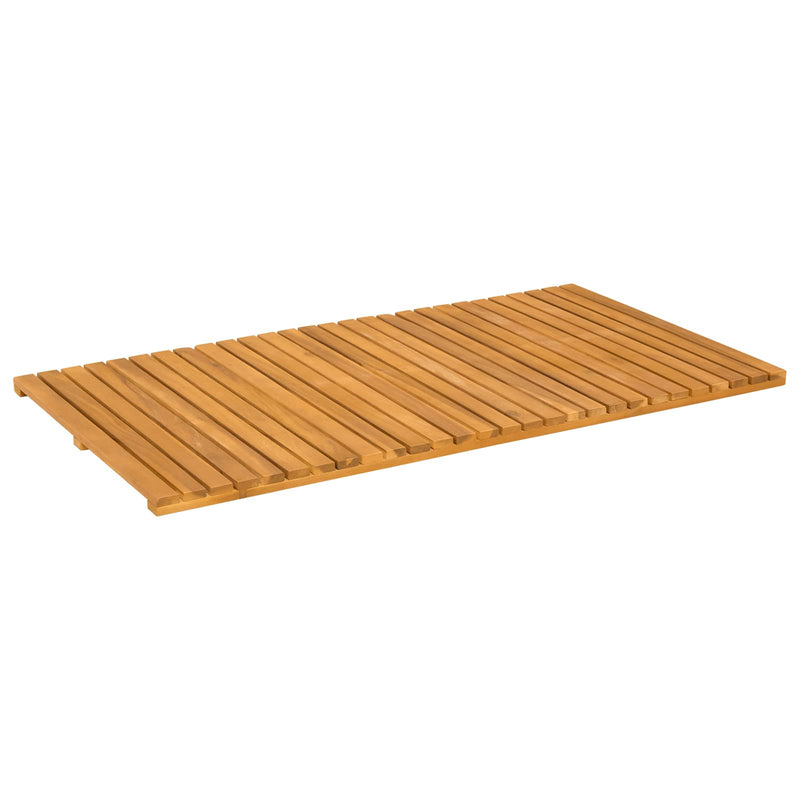 Afbeelding laden in galerijviewer, Vidaxl badmat effen bruin 100 x 55 cm hout