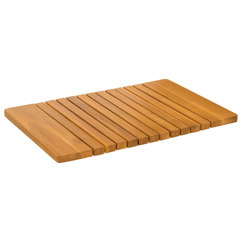 Afbeelding laden in galerijviewer, Vidaxl badmat effen bruin 59 x 40 cm hout