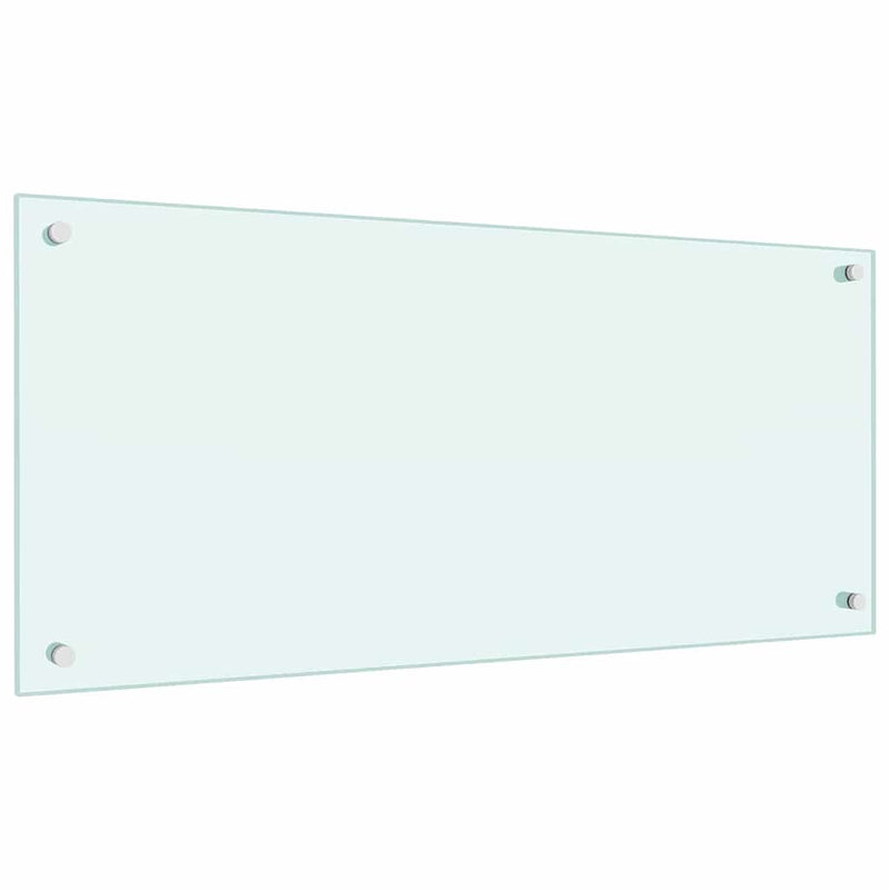 Afbeelding laden in galerijviewer, Vidaxl keuken spatscherm 2 pcs wit 90 x 40 cm gehard glas