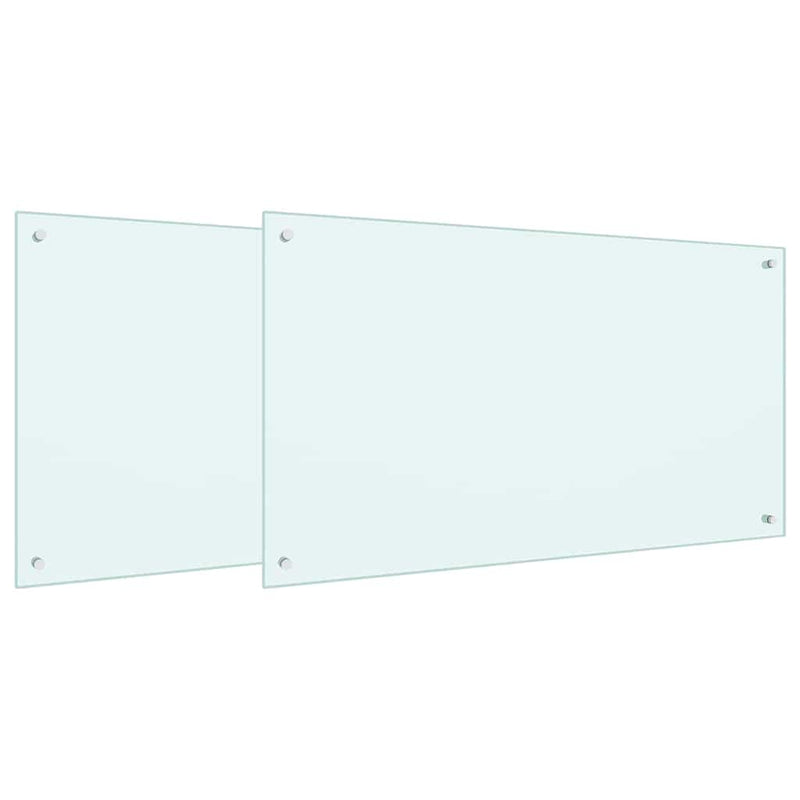 ギャラリービューアに画像をロードする, Vidaxl keuken spatscherm 2 pcs wit 100 x 60 cm gehard glas