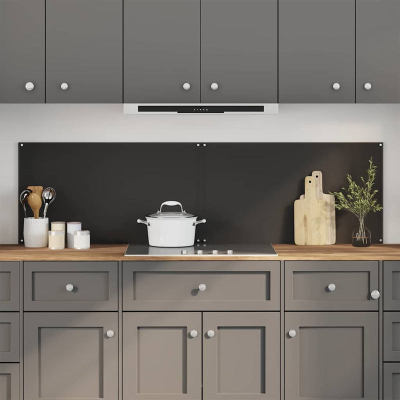 Afbeelding laden in galerijviewer, Vidaxl keuken spatscherm 2 pcs zwart 90 x 50 cm gehard glas