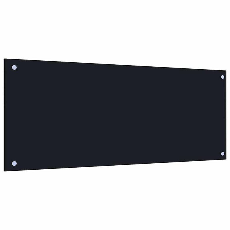 Afbeelding laden in galerijviewer, Vidaxl keuken spatscherm 2 pcs zwart 100 x 40 cm gehard glas