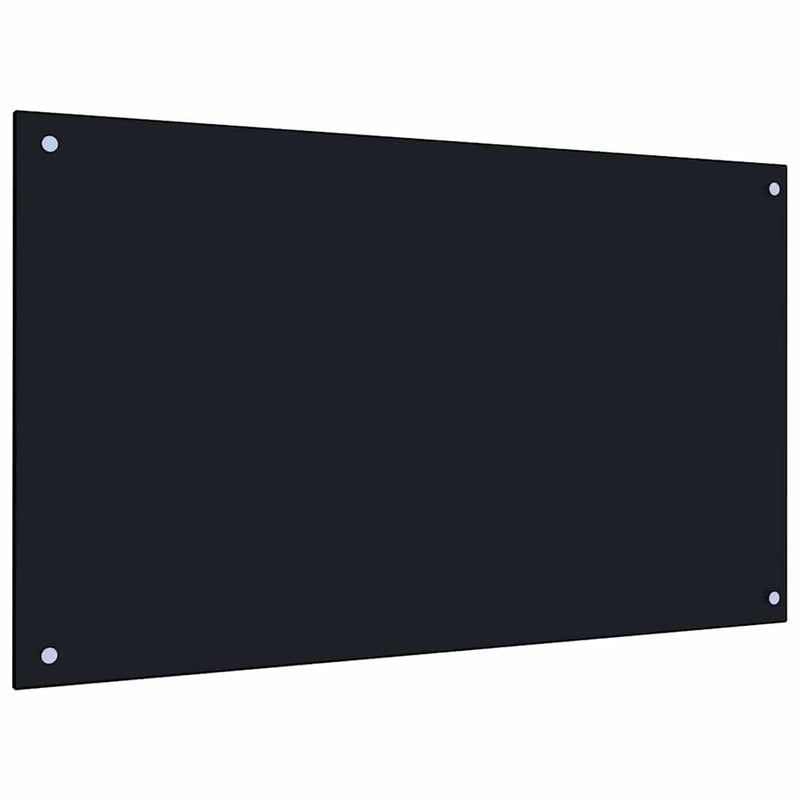 Afbeelding laden in galerijviewer, Vidaxl keuken spatscherm 2 pcs zwart 100 x 60 cm gehard glas