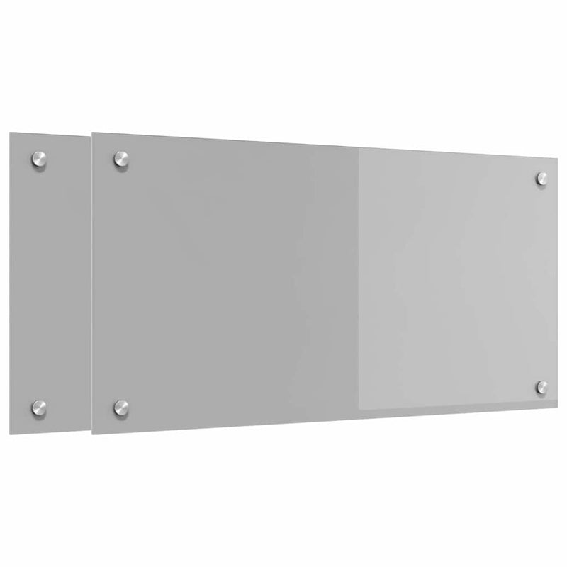 Chargez l'image dans la visionneuse de la galerie, Vidaxl keuken spatscherm 2 pcs lichtgrijs 80 x 40 cm gehard glas