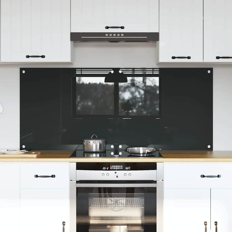 Afbeelding laden in galerijviewer, Vidaxl keuken spatscherm 2 pcs donkergrijs 70 x 60 cm gehard glas