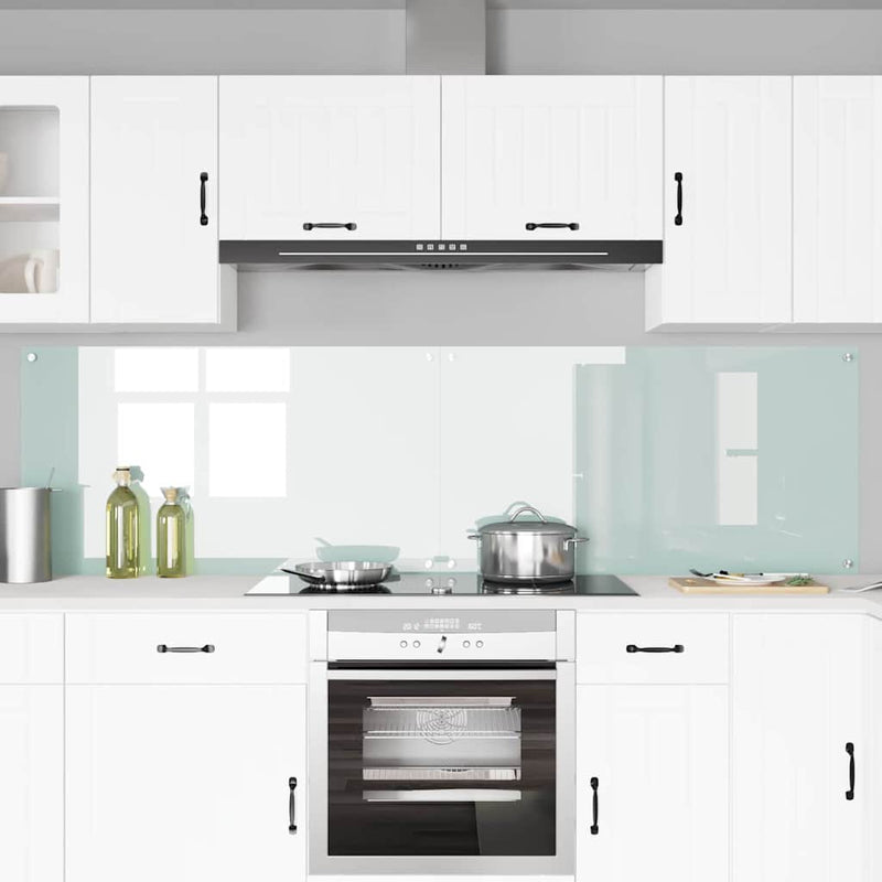 Afbeelding laden in galerijviewer, Vidaxl keuken spatscherm 2 pcs wit 110 x 60 cm gehard glas