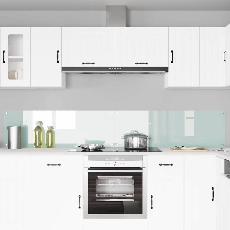 Afbeelding laden in galerijviewer, Vidaxl keuken spatscherm 2 pcs wit 120 x 40 cm gehard glas