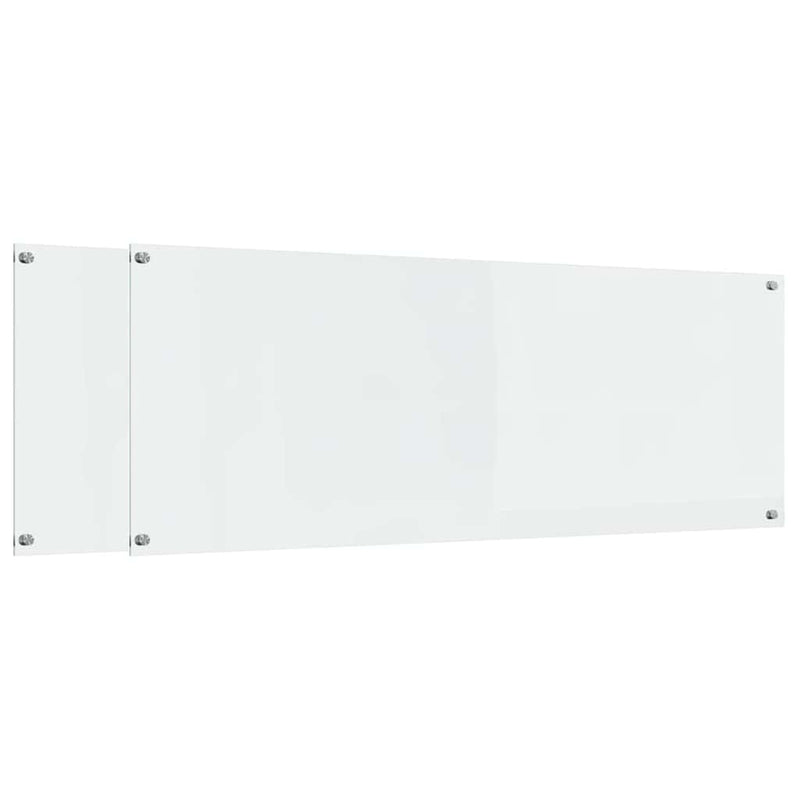 Afbeelding laden in galerijviewer, Vidaxl keuken spatscherm 2 pcs doorzichtig 110 x 40 cm gehard glas