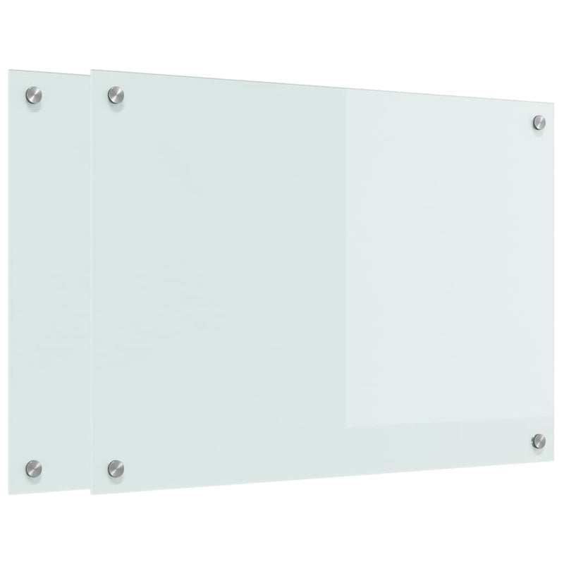 Afbeelding laden in galerijviewer, Vidaxl keuken achterwand 2 pcs wit 70 x 50 cm gehard glas