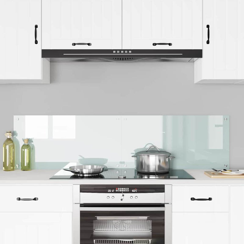 Afbeelding laden in galerijviewer, Vidaxl keuken achterwand 2 pcs wit 80 x 40 cm gehard glas