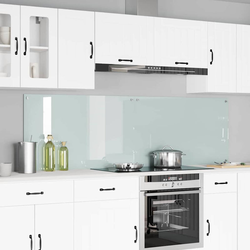 Afbeelding laden in galerijviewer, Vidaxl keuken achterwand 2 pcs wit 100 x 60 cm gehard glas