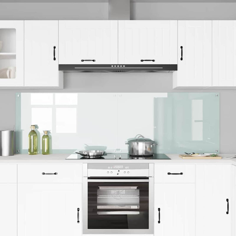Afbeelding laden in galerijviewer, Vidaxl keuken achterwand 2 pcs wit 100 x 60 cm gehard glas