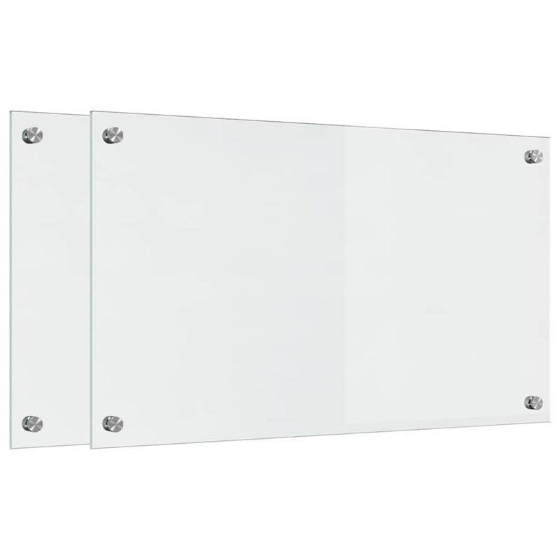 Afbeelding laden in galerijviewer, Vidaxl keuken achterwand 2 pcs doorzichtig 70 x 40 cm gehard glas