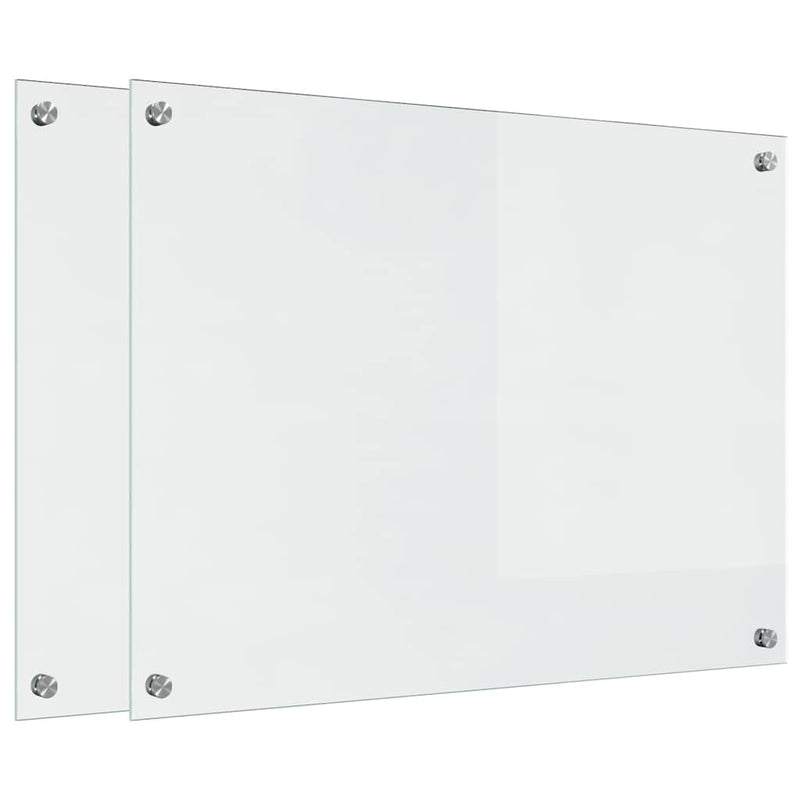 Afbeelding laden in galerijviewer, Vidaxl keuken achterwand 2 pcs doorzichtig 80 x 60 cm gehard glas