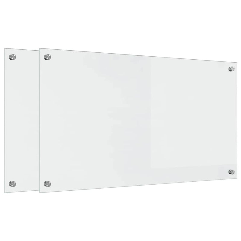 Afbeelding laden in galerijviewer, Vidaxl keuken achterwand 2 pcs doorzichtig 90 x 50 cm gehard glas