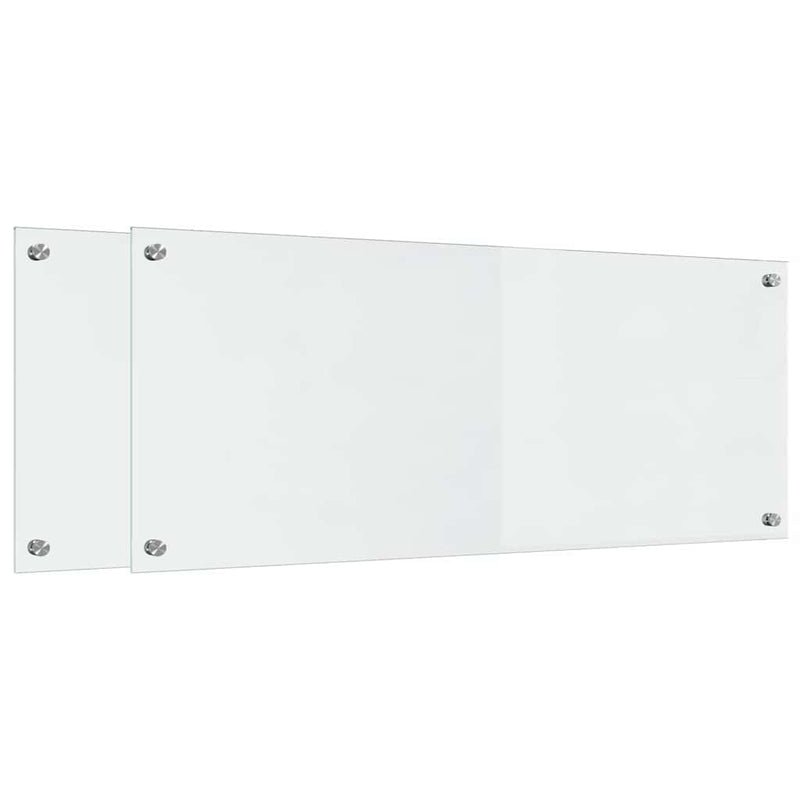 Afbeelding laden in galerijviewer, Vidaxl keuken achterwand 2 pcs doorzichtig 100 x 40 cm gehard glas