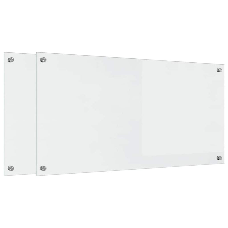 Afbeelding laden in galerijviewer, Vidaxl keuken achterwand 2 pcs doorzichtig 100 x 50 cm gehard glas