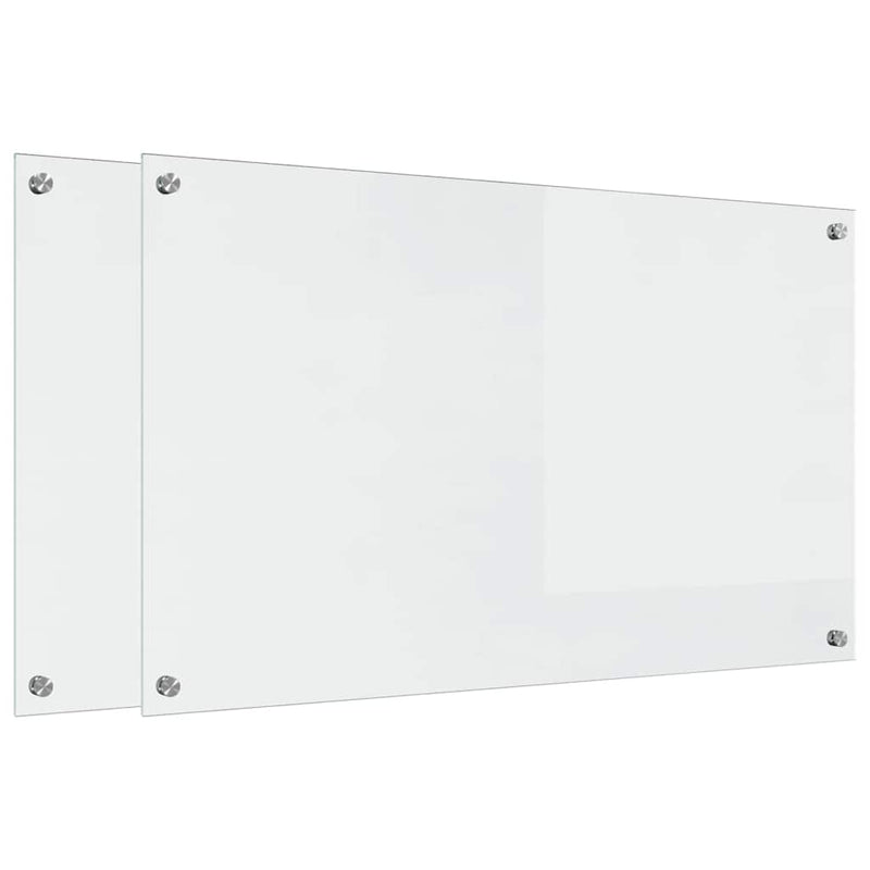 Afbeelding laden in galerijviewer, Vidaxl keuken achterwand 2 pcs doorzichtig 100 x 60 cm gehard glas