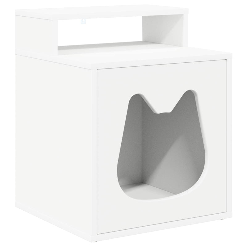 ギャラリービューアに画像をロードする, Vidaxl kattenhuis wit 42,5 x 40 x 53,5 cm bewerkt hout