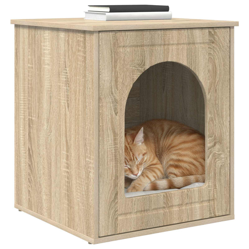 Chargez l'image dans la visionneuse de la galerie, Vidaxl kattenhuis sonoma 53 x 52 x 62 cm bewerkt hout