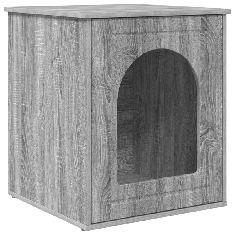 Afbeelding laden in galerijviewer, Vidaxl kattenhuis grijs sonoma 53 x 52 x 62 cm bewerkt hout
