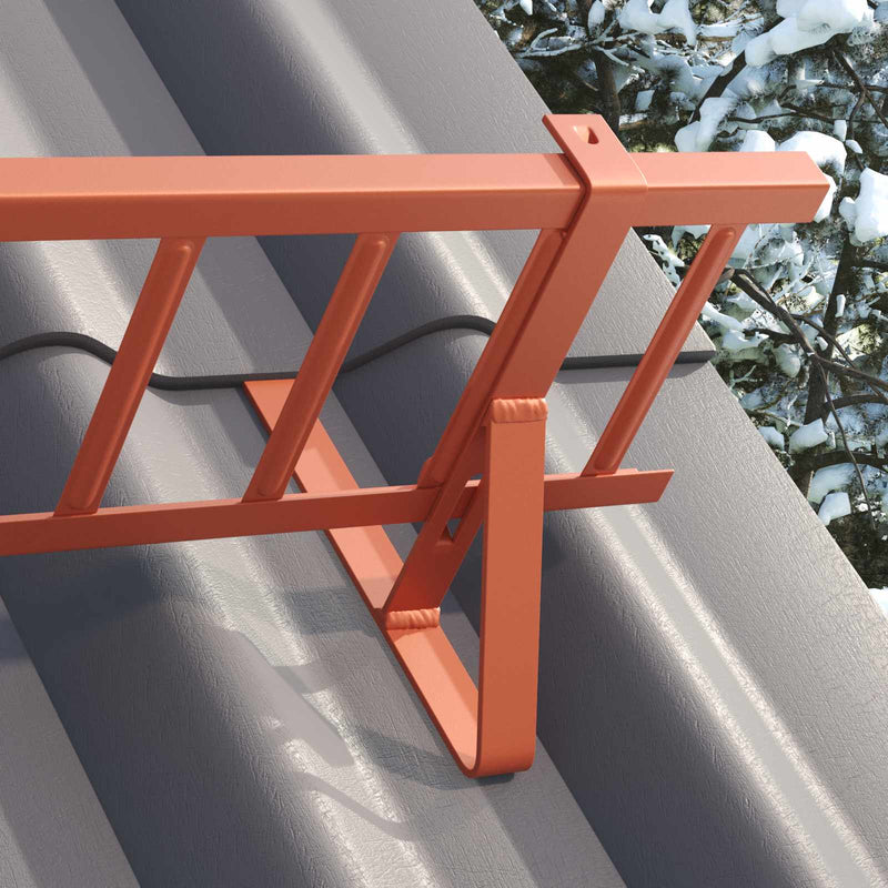 Afbeelding laden in galerijviewer, Vidaxl sneeuwbeveiligingsteun 2 pcs rood 29,5 x 3 x 34,5 cm staal