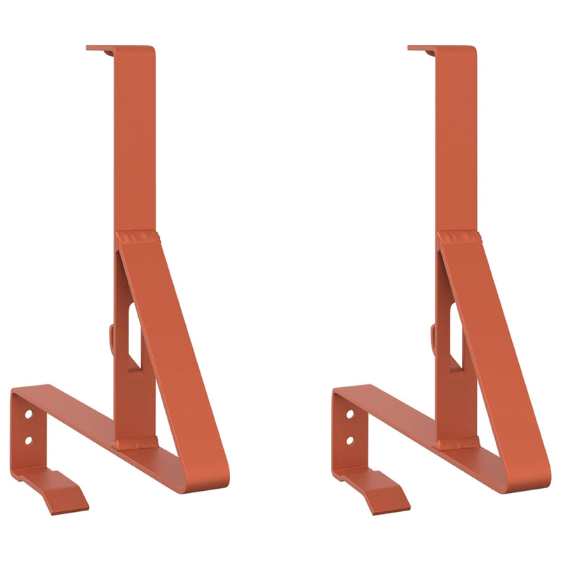 Afbeelding laden in galerijviewer, Vidaxl sneeuwbeveiligingsteun 2 pcs rood 29,5 x 3 x 34,5 cm staal