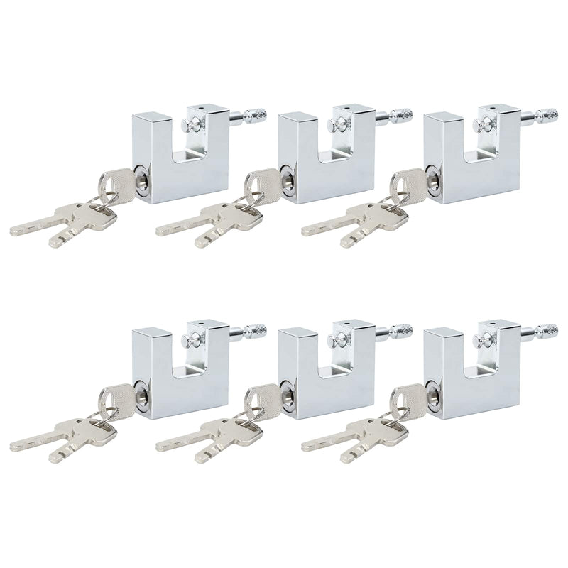 Afbeelding laden in galerijviewer, Vidaxl hangslot 6 pcs zilver 5 x 1,9 x 4,5 cm ijzer